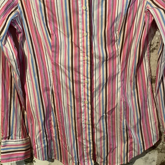 Made in Italy 🇮🇹High QualityCottonStretch Pink Striped ButtonDown Fitted Shirt - Picture 3 of 13